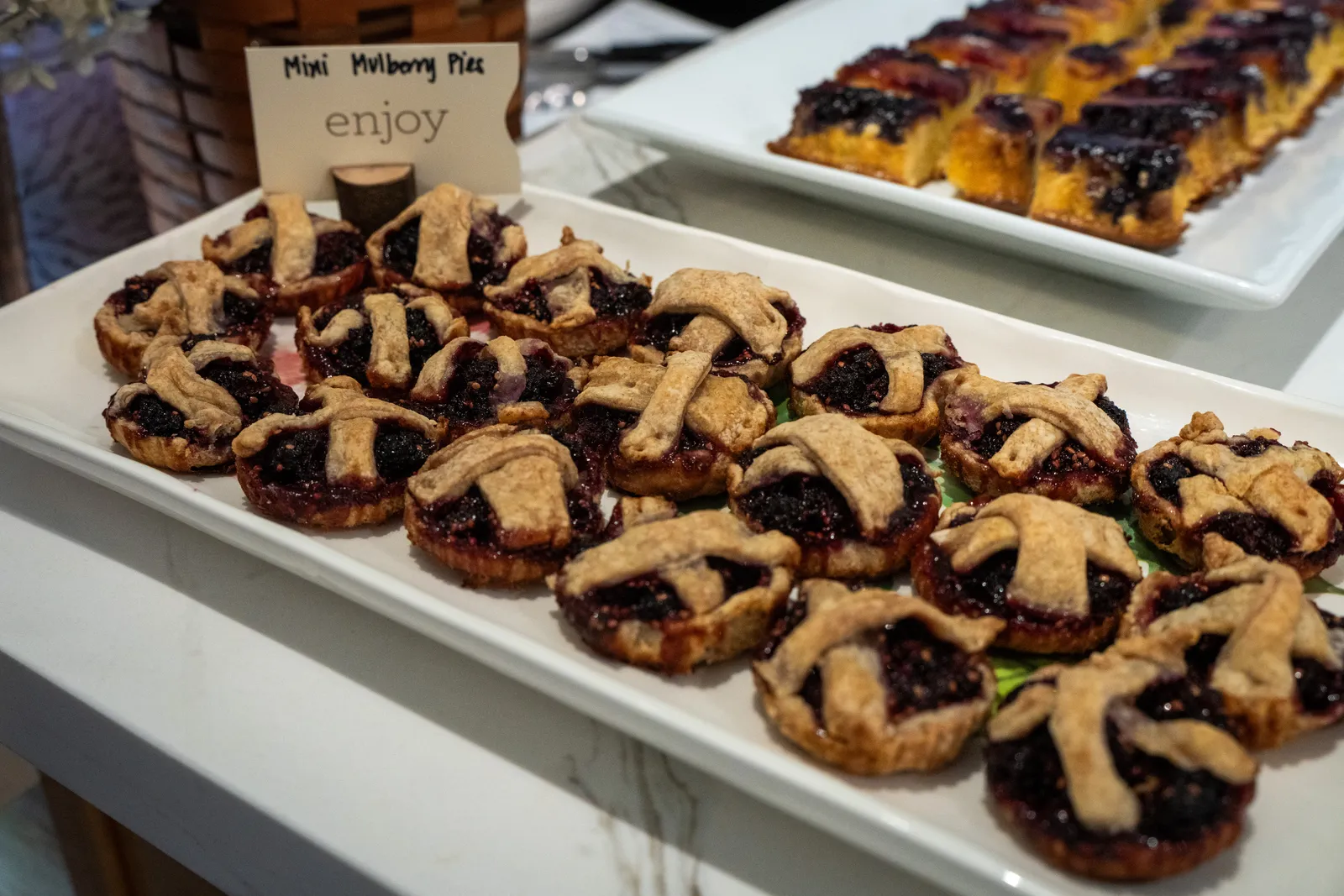 Lattice-topped mini berry pies